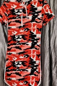 Camo Print Body Fitting Dress